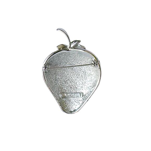 1960s Sarah Coventry Silver Tone "Strawberry Ice" Demi Parure Brooch Earrings - Picture 3 of 6